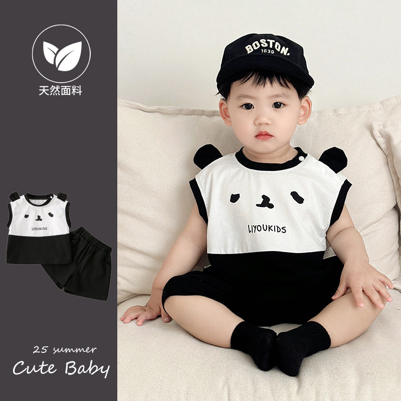 婴幼儿夏季薄款套装背心短裤