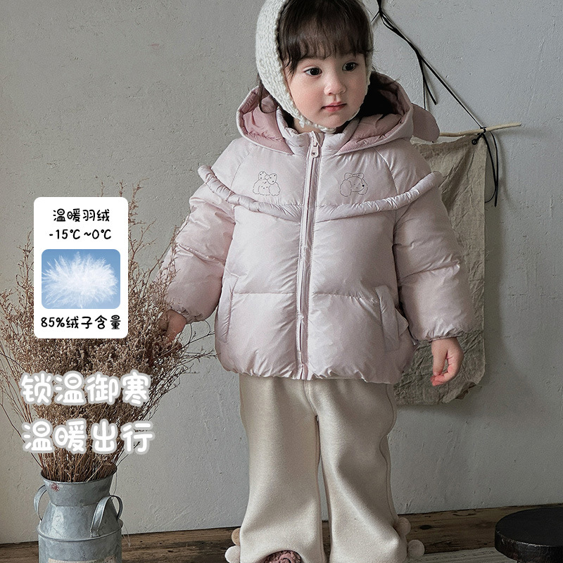 婴幼儿羽绒服女童卡通连