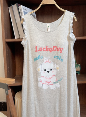 睡裙背心小狗~带胸垫女纯欲夏外穿家居服~86199