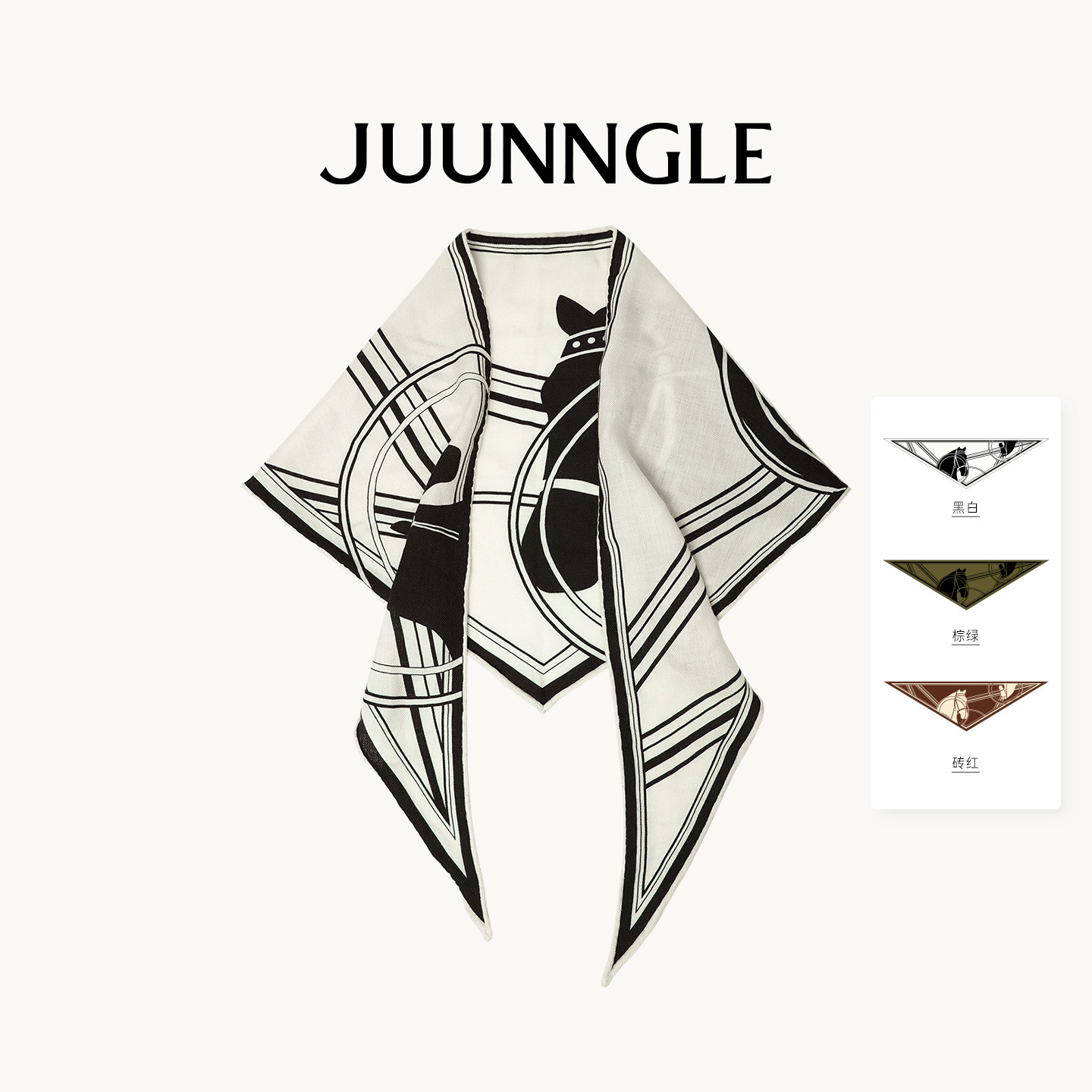 JUUNNGLE洲谷逍遥游三角披肩