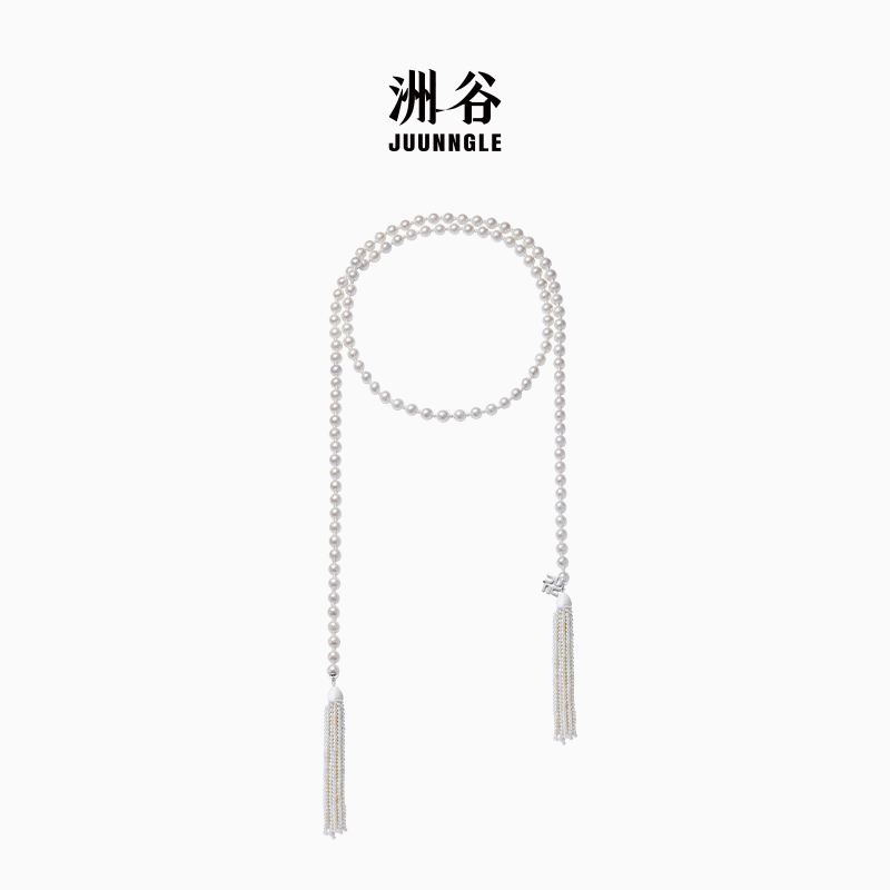 juunngle洲谷锤纹流苏项链