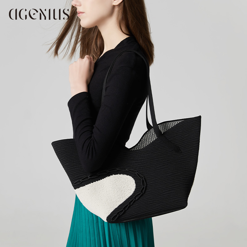 托特包大容量编织通勤女包单肩包