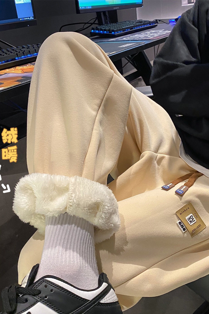XZ409-1-K619-P65加绒加厚束脚运动裤宽松休闲裤（控85）,男装休闲裤,星座1514