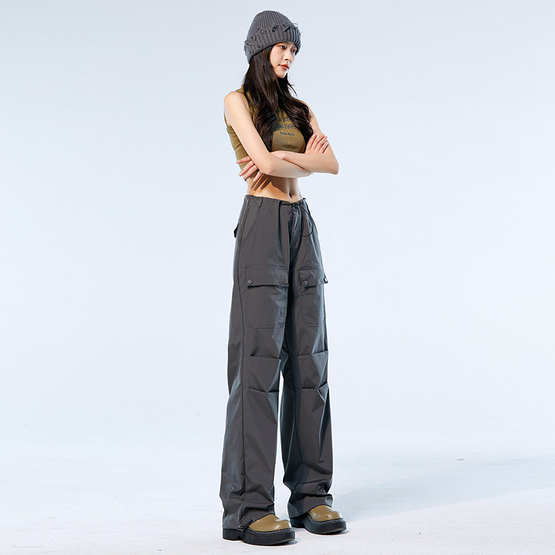 XZ409-1-K685-P60抖音品质速干面料薄款工装裤宽松休闲裤（控78,女装休闲裤,星座1514