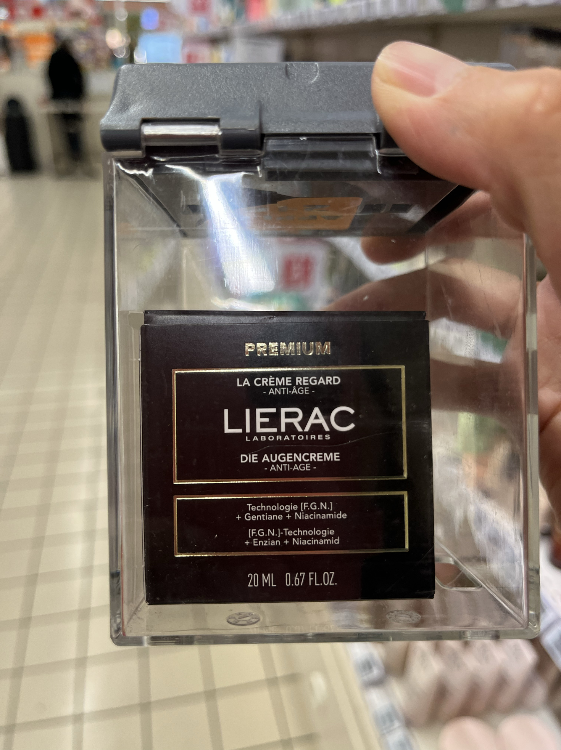 新包装 法国本土版lierac丽蕾克黑金紧致抗皱紧致保湿眼霜20ml