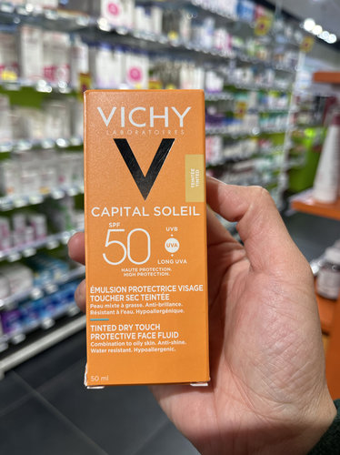 法国版VICHY薇姿润色teinté防晒乳50ml 自然肤色粉底防晒霜50ml