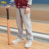 森马集团HeyJunior校服春秋男女中大儿童运动长裤 子 灰色小学生裤