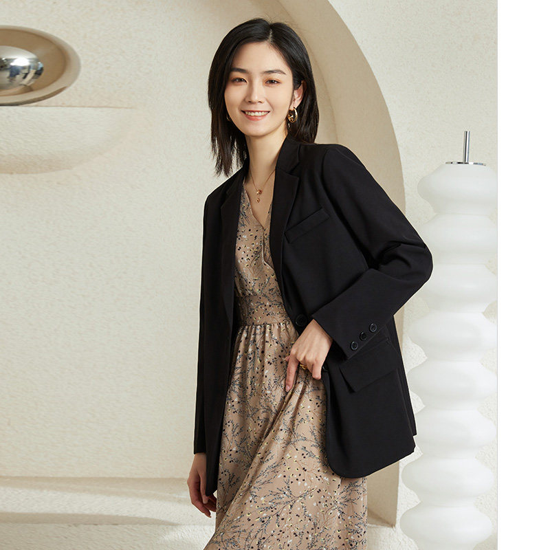 YPUT秋装流行气质女神范西装外套女秋装上衣长袖廓形休闲通勤西服