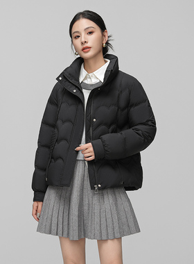 羽绒服女短款时尚简约保暖小个子鸭绒外套YHF411060G