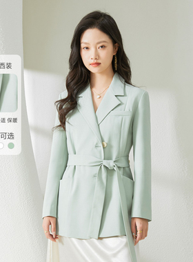 YPUT女士收腰西装外套通勤西服系带西装外套YHE201004A