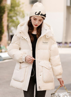 YPUT女装连帽宽松中长款羽绒服外套 YHG411318G