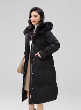 YPUT##羽绒服女士防寒中长款狐狸毛领气质时尚YHG411234G