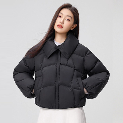 花苞领短款羽绒服小个子女冬泡芙设计感面包服YHG411500G