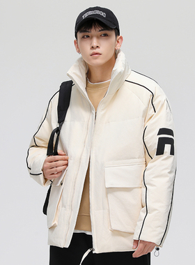 YPUT立领大口袋常规款休闲宽松羽绒服 YHG111415G