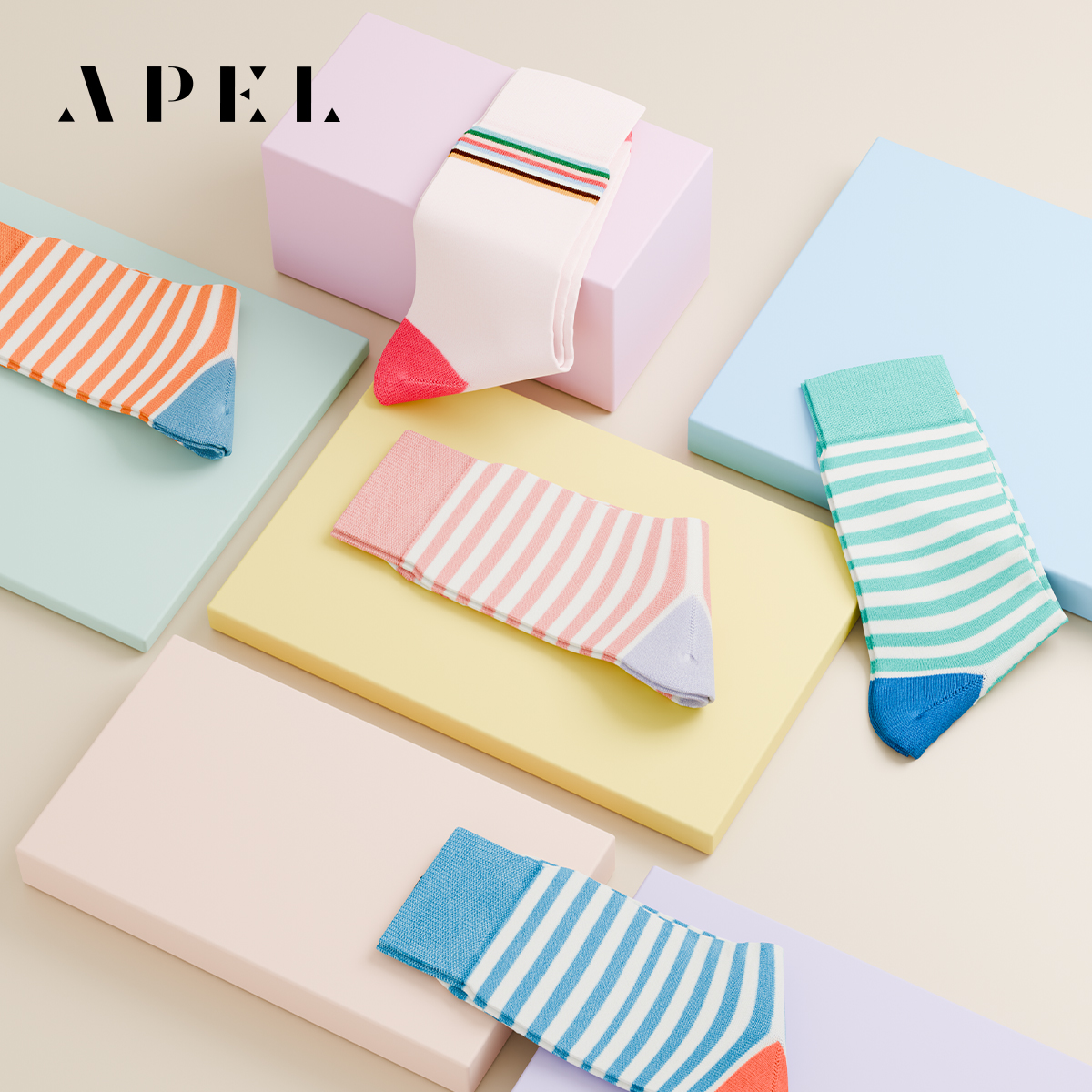 进口匹马棉袜子APEL吸湿舒爽透气