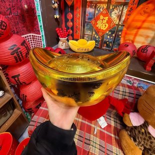 过年春节布置摆件用2026新年装饰镂空仿真元宝招财进宝金元宝道具