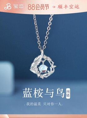 蓝桉与鸟S999足银项炼女生款女士小众锁骨炼七夕情人节礼物送女友
