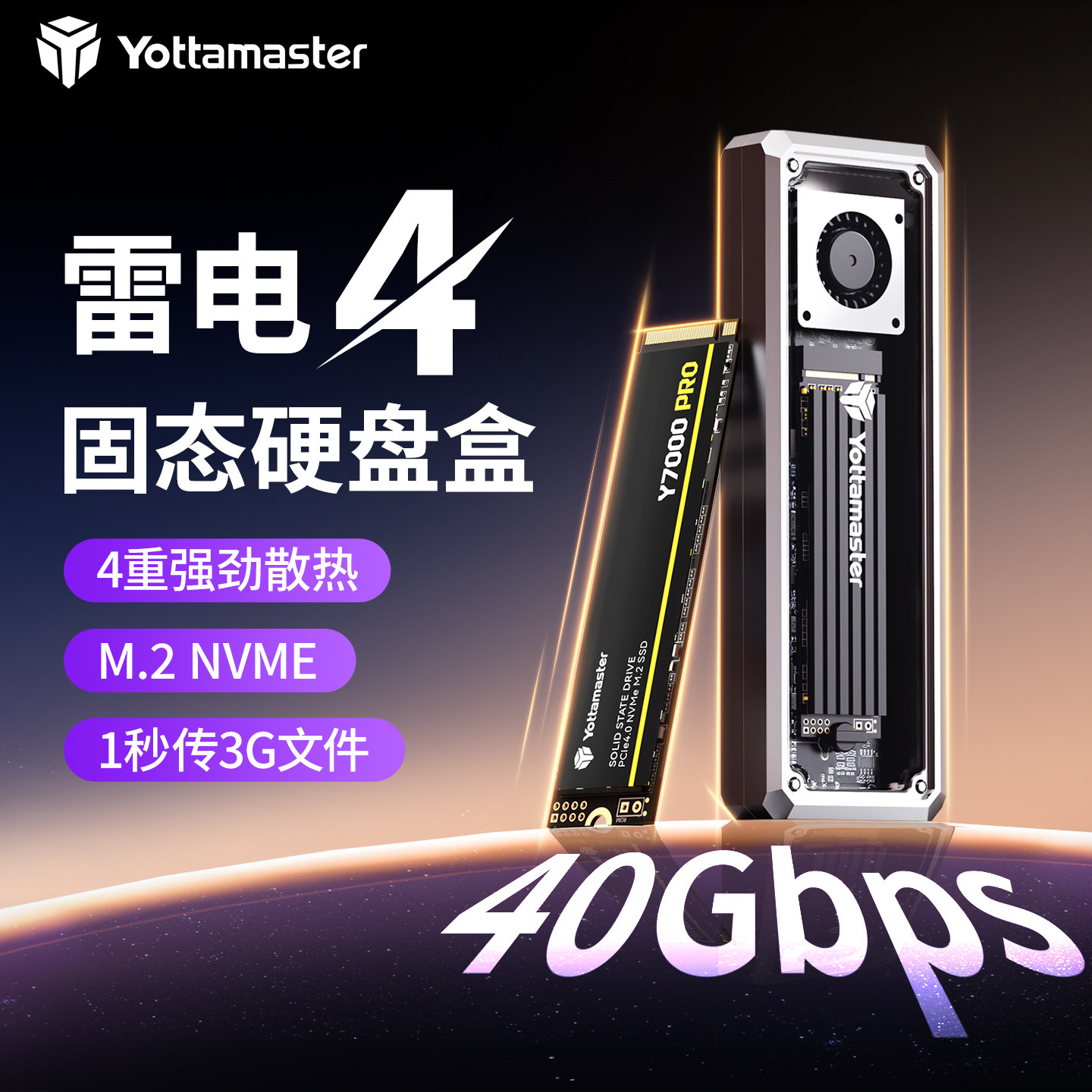 m2固态硬盘盒40Gbps雷电4读取器图片