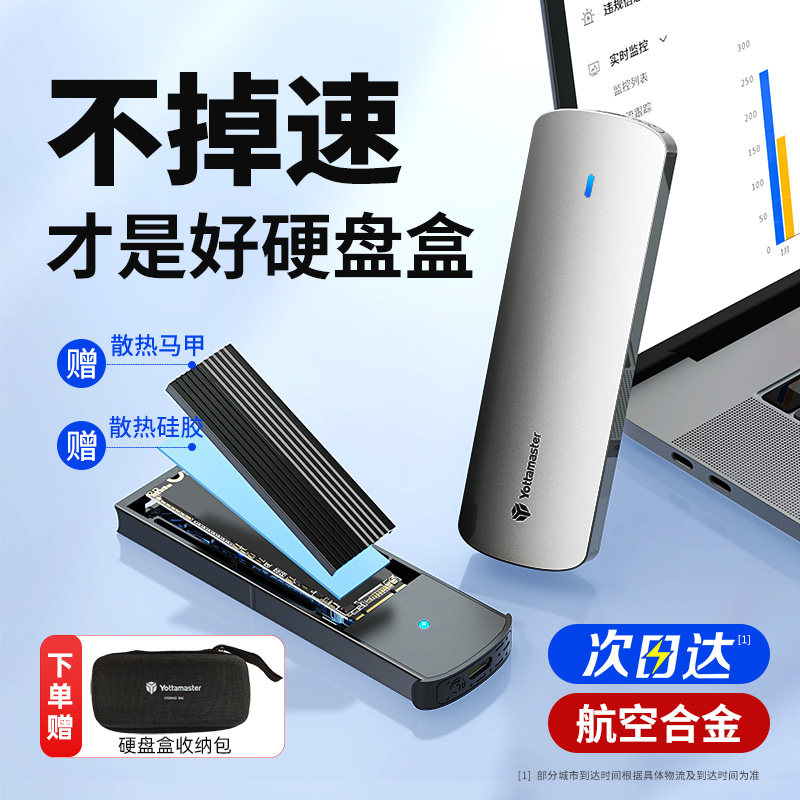尤达大师m2移动固态硬盘盒散热快图片