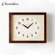 CHAMBRE日本进口日式 实木长方形复古挂钟客厅卧室静音石英钟071DB