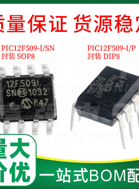 PIC12F509h-I/SN 12F509-I/P 单片机 价格有单可谈 支持BOM表配单