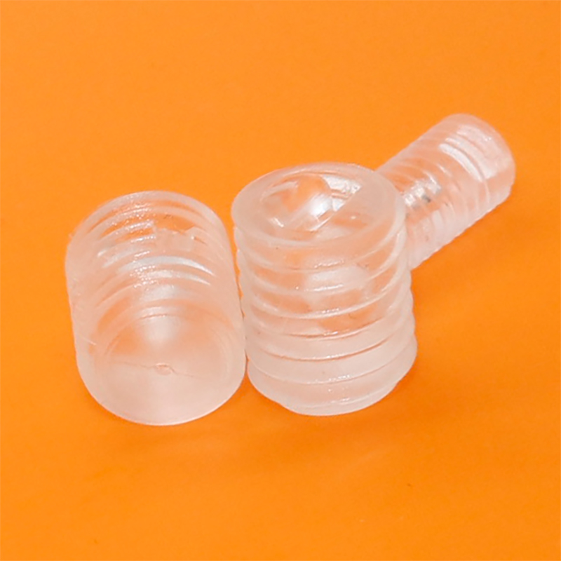 PC塑料螺丝一字无头螺丝机米顶丝白色黑色透明紧定 M7M8*8 10