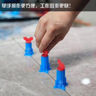 单手瓷砖找平器重复使用调平器地砖铺贴找平卡不锈钢针 诺锐行新款