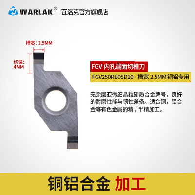 内孔小径端面槽刀片FGV200RB05D06平面切槽刀数控外圆孔底割槽