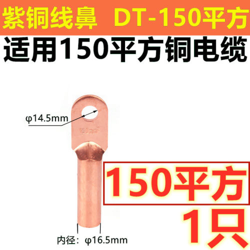 铜鼻子DT10 16 25  50平方电缆线接头线鼻子铜接线端子铜线耳端头
