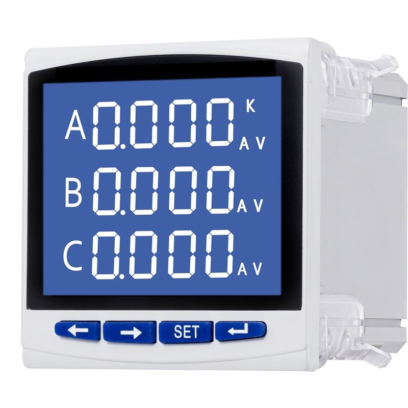 液晶数显码三相电流电压表继电器报警485通讯变送输出电流测量表