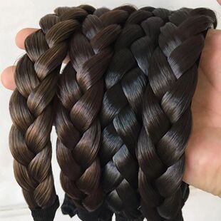 [新品加宽]假发发箍假发辫子麻花辫子假发头饰假发盖白发盖顶发卡