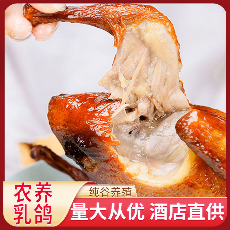 乳鸽半成品脆皮流汁新鲜制作肉质鲜嫩鲜香脆嫩六只装顺丰包邮