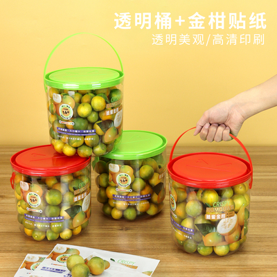 高档脆蜜金桔包装桶透明抱抱桶
