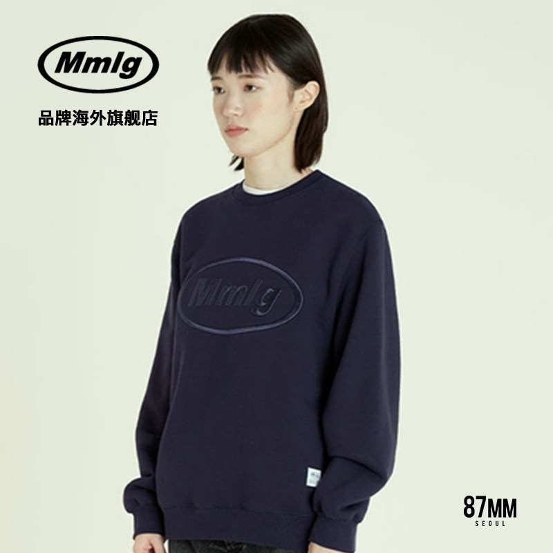【清仓】87mm_Mmlg 2021秋冬字母刺绣薄绒圆领卫衣 BA2T008现货