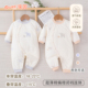 偶园 吉象小趣 新生儿偏襟连体秋冬男女宝40g薄棉婴幼儿哈衣