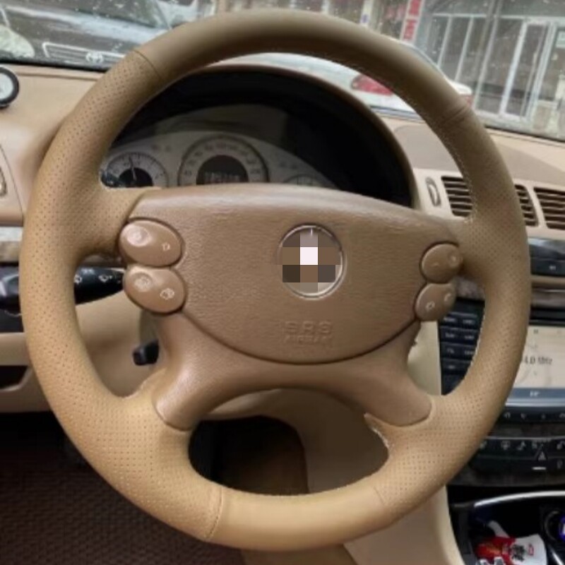 适用050607年老款奔驰E280优雅型时尚型E350E230手缝全包方向盘套