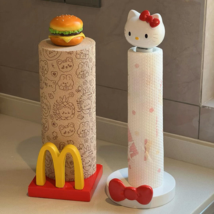 麦当劳厨房纸巾架立式免打孔kitty猫高颜值卡通家居摆件桌面收纳