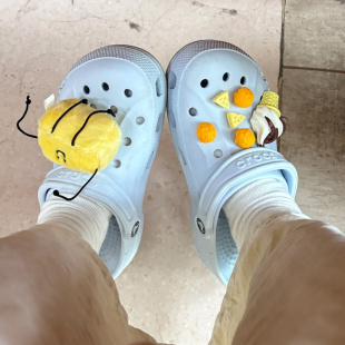 微松鞋扣适用crocs洞洞鞋鞋花可爱毛绒立体可拆卸diy配饰泡芙装饰