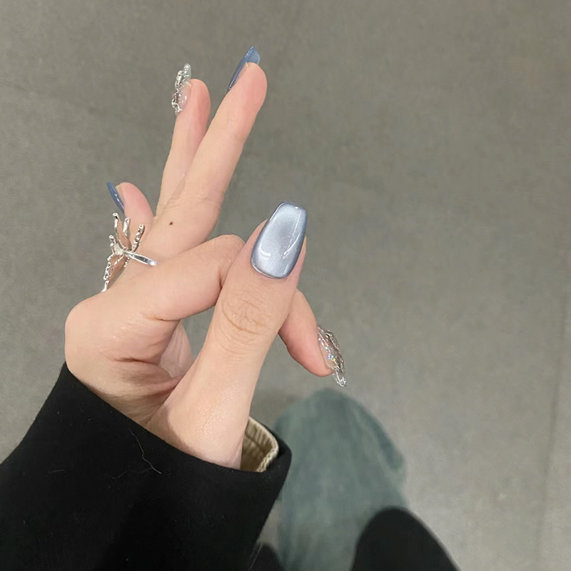 纯手工穿戴甲显白气质贴钻爆闪