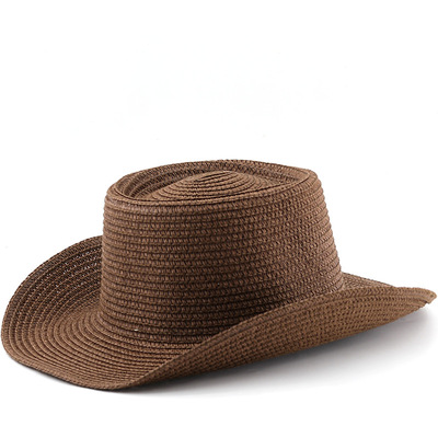 时尚草帽Jazz Cowboy Hats Wide Brim Men Hat Panama Women