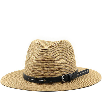 时尚草帽Jazz Cowboy Hats Wide Brim Men Hat Panama Women