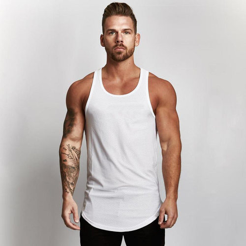 Mens Vest summer Tank Man gym Singlet男背心健身汗衫夏新舒适