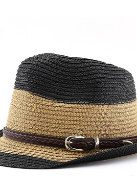 防晒时尚草帽Wide Brim Men Hat Panama Cowboy Hats Women