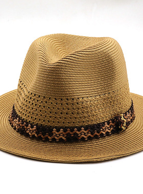 防晒时尚草帽wide brim men hat panama cowboy hats women