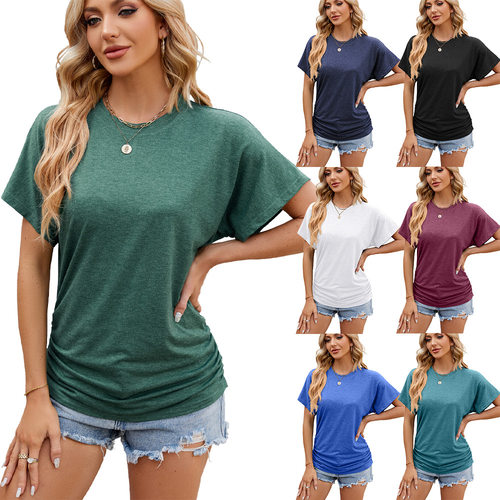 summer t shirt tshirt shirts tees cool tops欧美新款纯色圆领