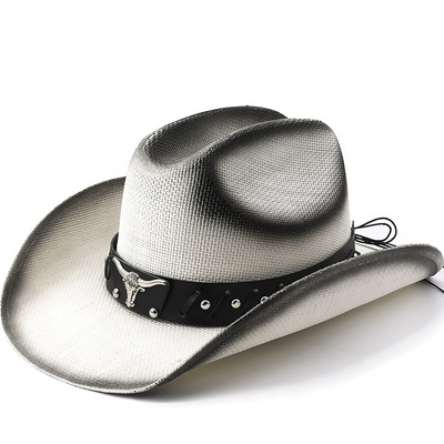 防晒时尚草帽Wide Brim Men Hat Panama Cowboy Hats Women