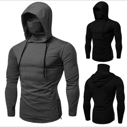 Man hooded t shirt tshirt shirts tees Men tops健身服男士长袖