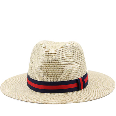 时尚草帽Jazz Cowboy Hats Wide Brim Men Hat Panama Women