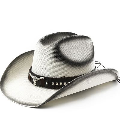 防晒时尚草帽Wide Brim Men Hat Panama Cowboy Hats Women