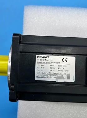 议价汇川伺服电机MS1H2-15C30CD-A334Z，1.5K